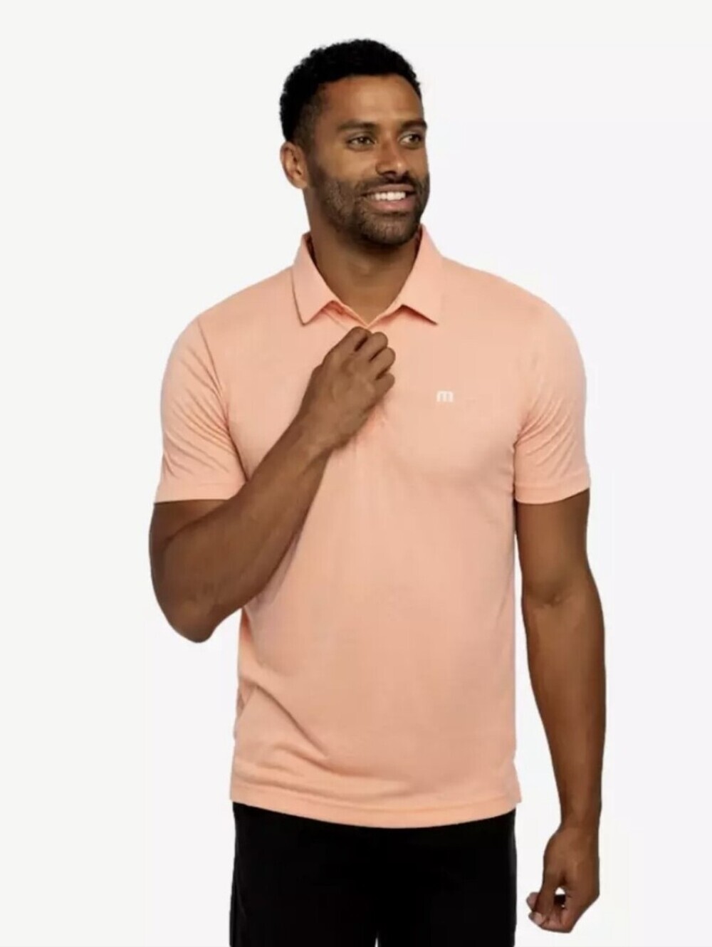 Travis Mathew Mucho Gusto Orange Polo Shirt Mens Large L Short Sleeve Golf